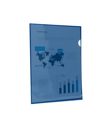 Carpeta liderpapel dossier unero 44002 polipropileno din a4 azul 20 hojas