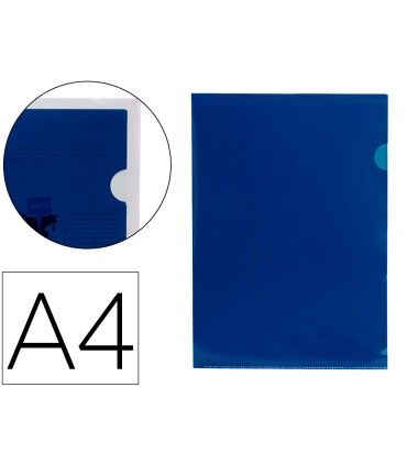 Carpeta liderpapel dossier unero 44002 polipropileno din a4 azul 20 hojas