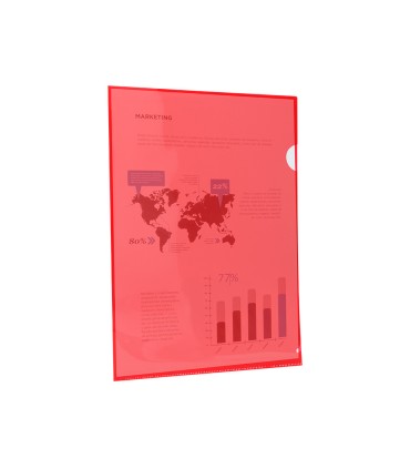 Carpeta liderpapel dossier unero 44000 polipropileno din a4 roja 20 hojas