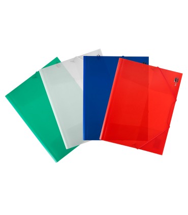 Carpeta liderpapel gomas solapas 34964 polipropileno din a4 transparente translucido