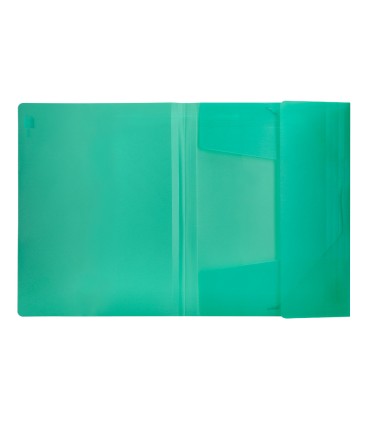 Carpeta liderpapel gomas solapas 34963 polipropileno din a4 verde translucido