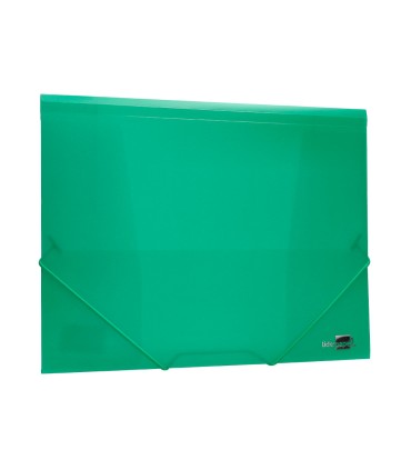 Carpeta liderpapel gomas solapas 34963 polipropileno din a4 verde translucido