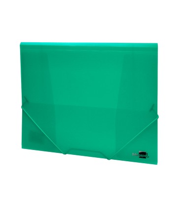 Carpeta liderpapel gomas solapas 34963 polipropileno din a4 verde translucido