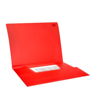 Carpeta liderpapel gomas solapas 34960 polipropileno din a4 rojo translucido