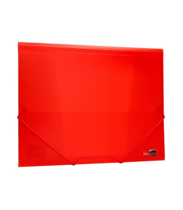 Carpeta liderpapel gomas solapas 34960 polipropileno din a4 rojo translucido