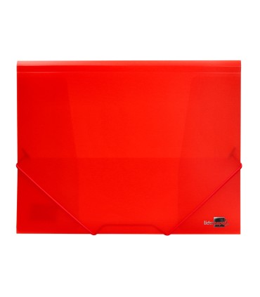 Carpeta liderpapel gomas solapas 34960 polipropileno din a4 rojo translucido