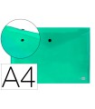 Carpeta liderpapel dossier broche 34043 polipropileno din a4 verde transparente 50 hojas