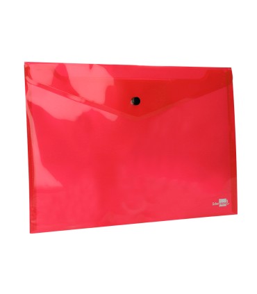 Carpeta liderpapel dossier broche 34040 polipropileno din a4 roja transparente 50 hojas