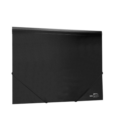 Carpeta liderpapel gomas solapas 38725 polipropileno din a4 negro opaco