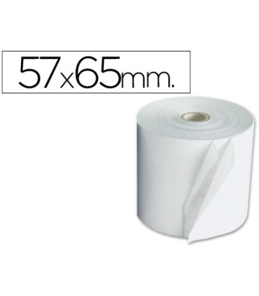 Rollo sumadora q connect electro 57 mm ancho x 65 mm diametro copiativo con 2 hojassin bisfenol a