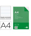 Recambio liderpapel a4 100 hojas 60g/m2 horizontal sin margen 16 taladros