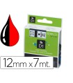 Cinta dymo 1000 negro-rojo 12mm x 7mt d1