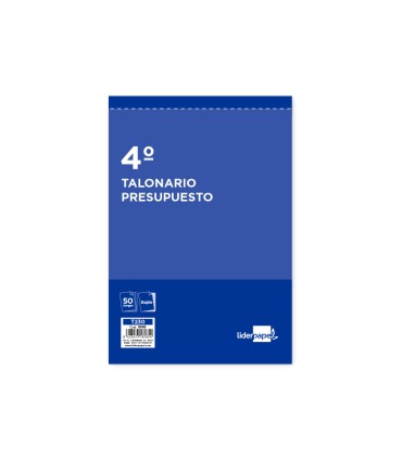 Talonario liderpapel presupuesto cuarto original y copia t230