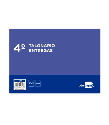 Talonario liderpapel entregas cuarto original t129 apaisado