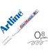 Rotulador artline marcador permanente ek 444 xf blanco punta redonda 08 mm metal caucho y plastico