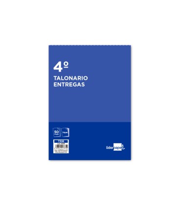 Talonario liderpapel entregas cuarto original y 2 copias t326