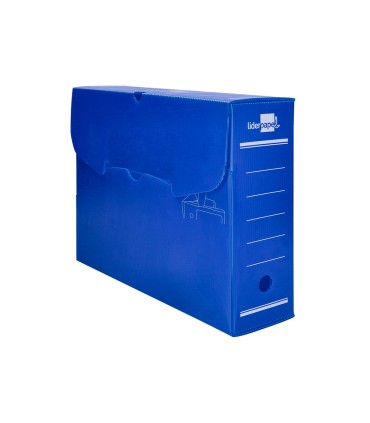 Caja archivo definitivo plastico liderpapel azul 360x260x100 mm