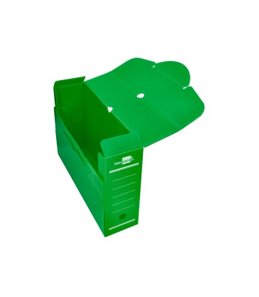 Caja archivo definitivo plastico liderpapel verde 360x260x100 mm