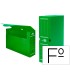 Caja archivo definitivo plastico liderpapel verde 360x260x100 mm