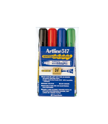 Rotulador artline pizarra ek 517 4 punta redonda 2 mm bolsa de 4 rotuladores