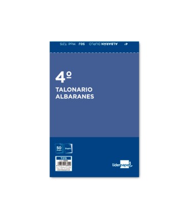 Talonario liderpapel albaran cuarto original y copia t215