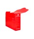 Caja archivo definitivo plastico liderpapel rojo 360x260x100 mm