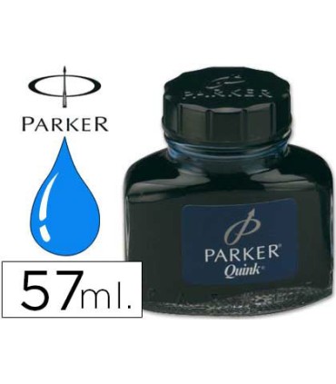 Tinta estilografica parker azul permanente bote 57 ml