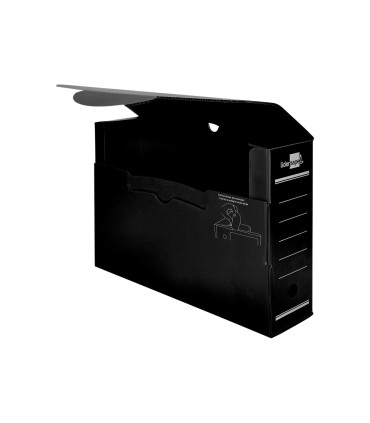 Caja archivo definitivo plastico liderpapel negro 360x260x100 mm