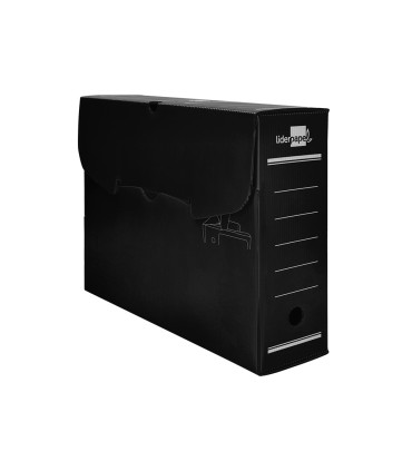 Caja archivo definitivo plastico liderpapel negro 360x260x100 mm