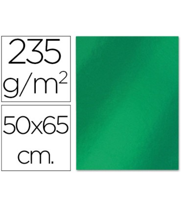 Cartulina liderpapel 50x65 cm 235g m2 metalizada verde