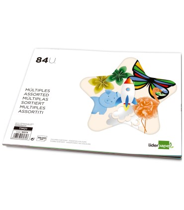 Bloc trabajos manuales liderpapel multiple 240x315mm 84 hojas colores surtidos