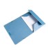 Carpeta liderpapel gomas cuarto 3 solapas carton pintado azul