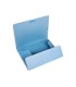 Carpeta liderpapel gomas cuarto 3 solapas carton pintado azul