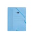 Carpeta liderpapel gomas cuarto 3 solapas carton pintado azul