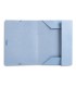 Carpeta liderpapel gomas folio 3 solapas carton pintado azul