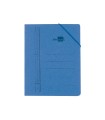 Carpeta liderpapel gomas cuarto sencilla carton pintado azul