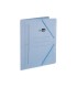 Carpeta liderpapel gomas folio sencilla carton pintado azul