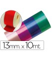 Cinta fantasia 10 mt x 13 mm rojo