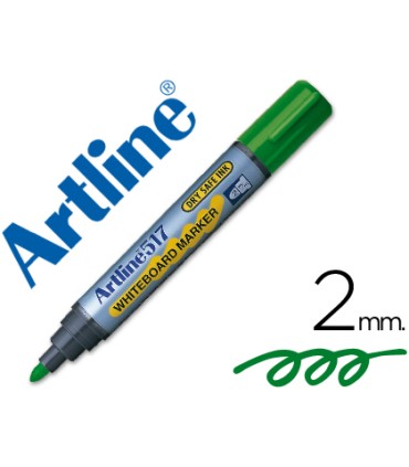 Rotulador artline pizarra ek 517 verde punta redonda 2 mm tinta de bajo olor