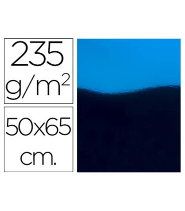 Cartulina liderpapel 50x65 cm 235g m2 metalizada azul