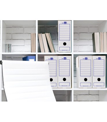 Caja archivo definitivo liderpapel ecouse carton 100 reciclado 106 listados de ordenador 430x316x116mm 325g m2