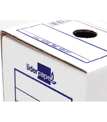 Caja archivo definitivo liderpapel ecouse carton 100 reciclado 106 listados de ordenador 430x316x116mm 325g m2