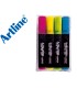 Rotulador artline fluorescente ek 660 punta biselada bolsa de 4 unidades colores surtidos