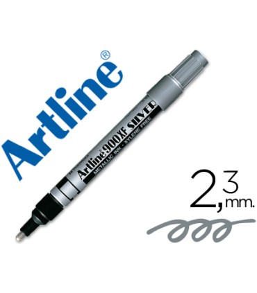 Rotulador artline marcador permanente tinta metalica ek 900 plata punta redonda 23 mm