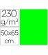 Cartulina fluorescente verde 50x65 cm 230 gr