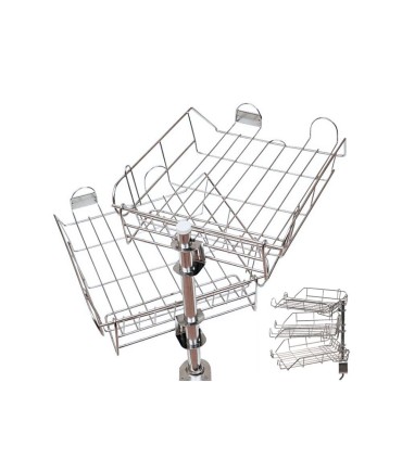 Bandeja sobremesa metalica q connect cromada 370x275 mm