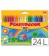 Lapices cera plastidecor caja de 24 colores surtidos