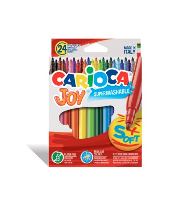 Rotulador carioca joy caja de 24 colores surtidos