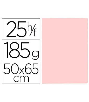 Cartulina guarro rosa 50x65 cm 185 gr