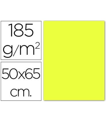 Cartulina guarro amarillo limon 50x65 cm 185 gr